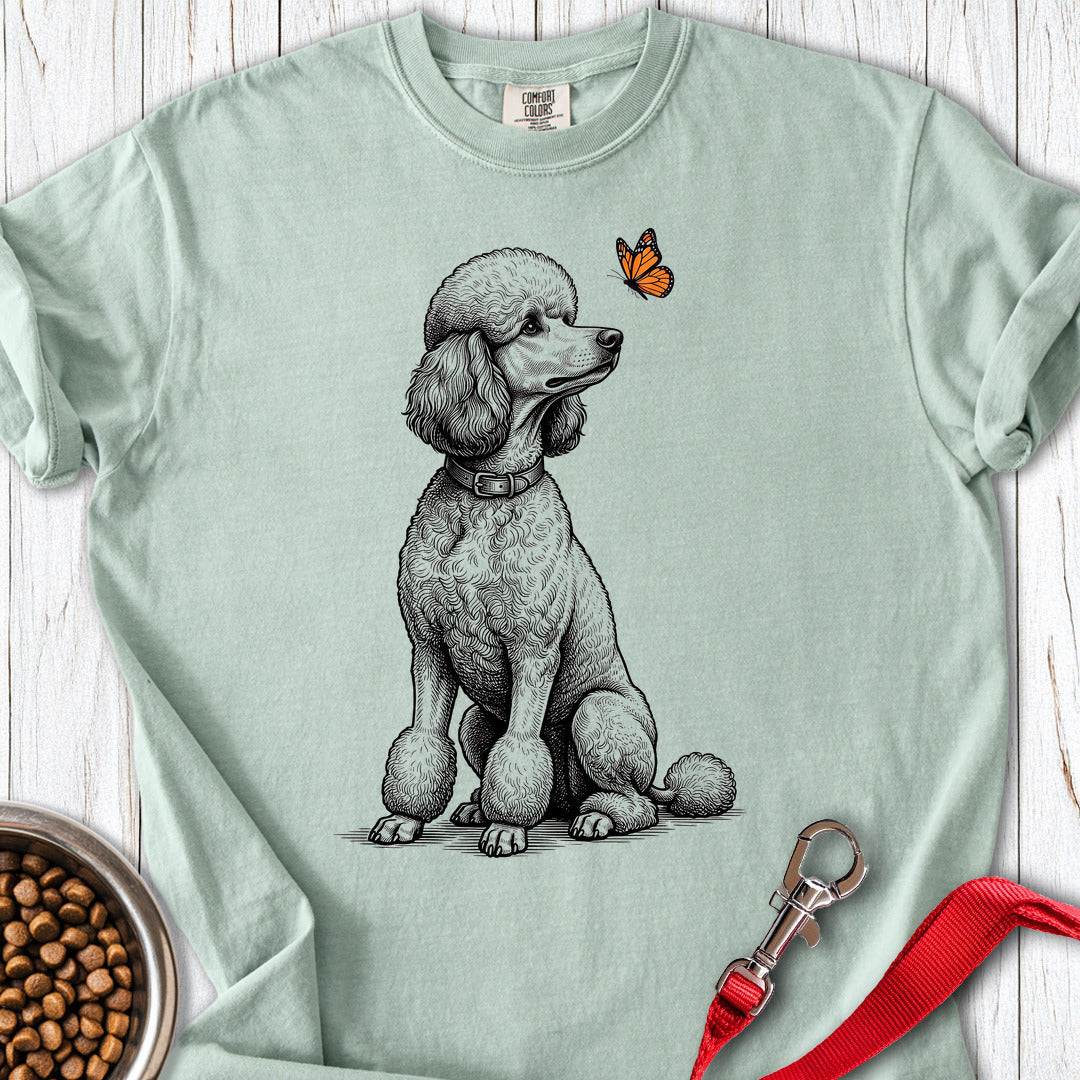 Standard Poodle Butterfly Premium Tee — Bay