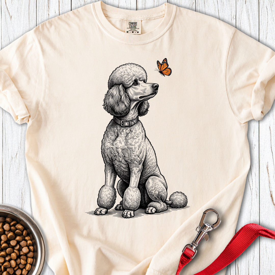 Standard Poodle Butterfly Premium Tee — Ivory