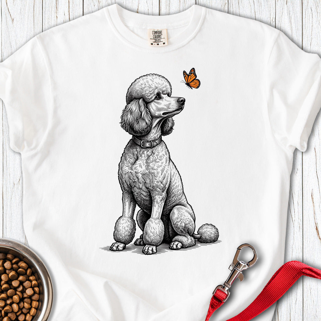 Standard Poodle Butterfly Premium Tee — White