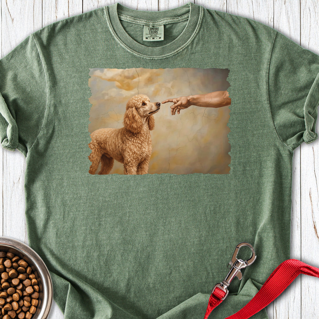 Standard Poodle Creation Apricot Premium Tee — Moss