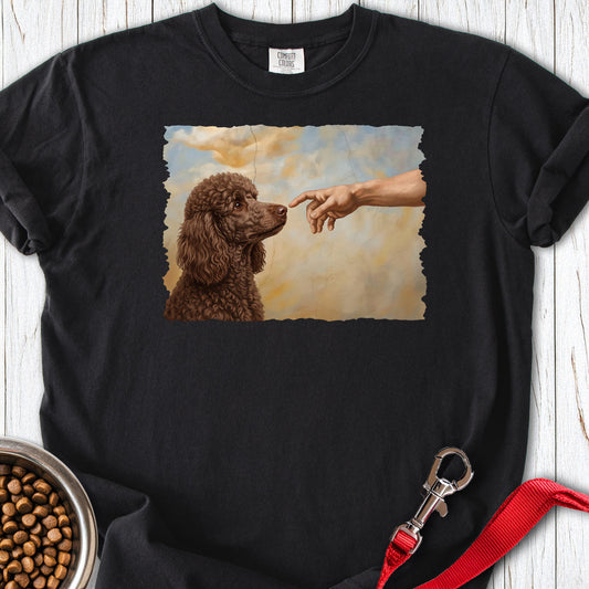 Standard Poodle Creation Chocolate Premium Tee — Black