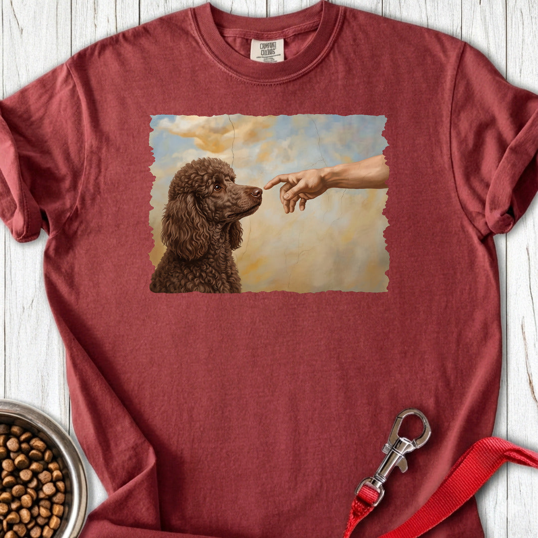 Standard Poodle Creation Chocolate Premium Tee — Brick