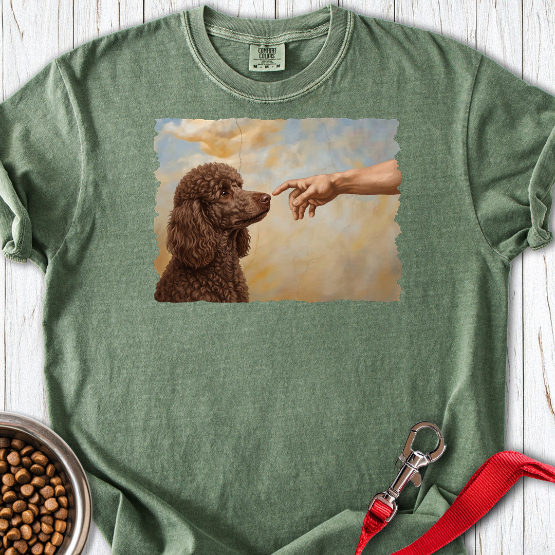 Standard Poodle Creation Chocolate Premium Tee — Moss