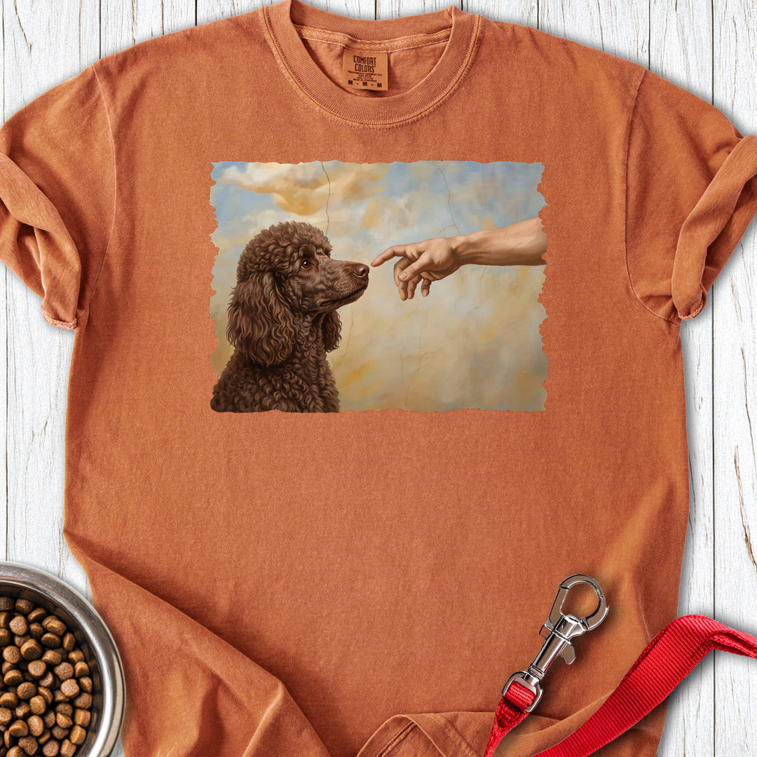 Standard Poodle Creation Chocolate Premium Tee — Yam