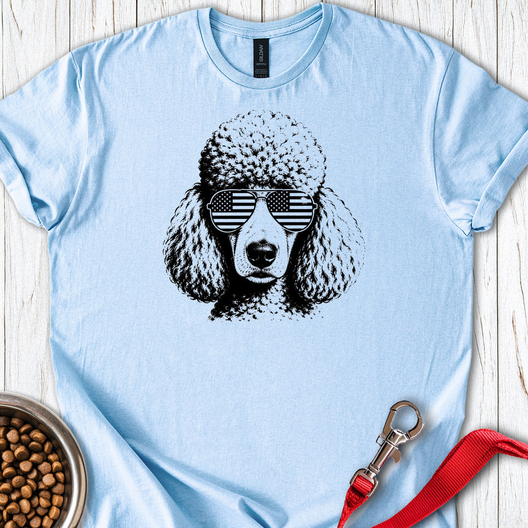 Standard Poodle Flag Shades — Light Blue