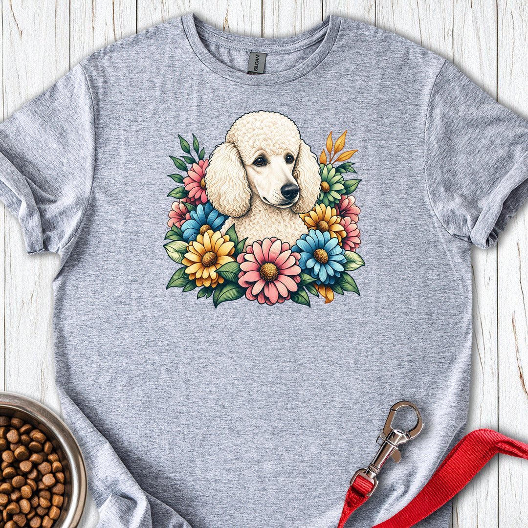 Standard Poodle Flower Wreath — Sport Grey