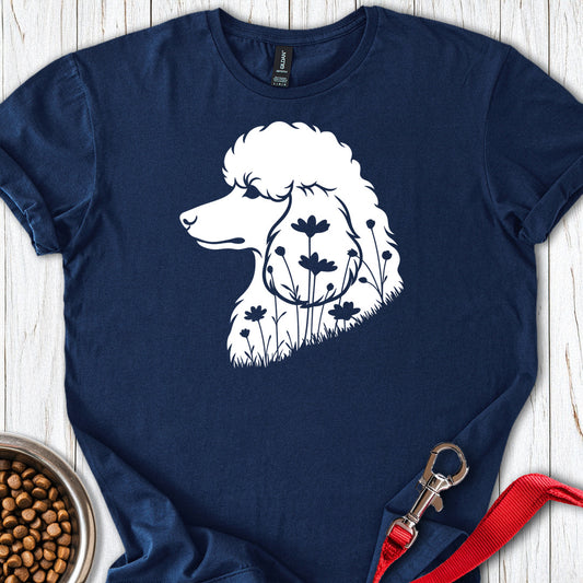 Standard Poodle Flowers 2 — Navy