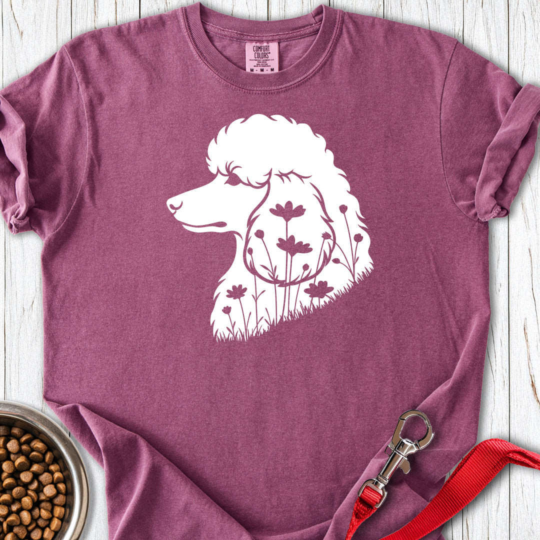 Standard Poodle Flowers 2 Premium Tee — Berry