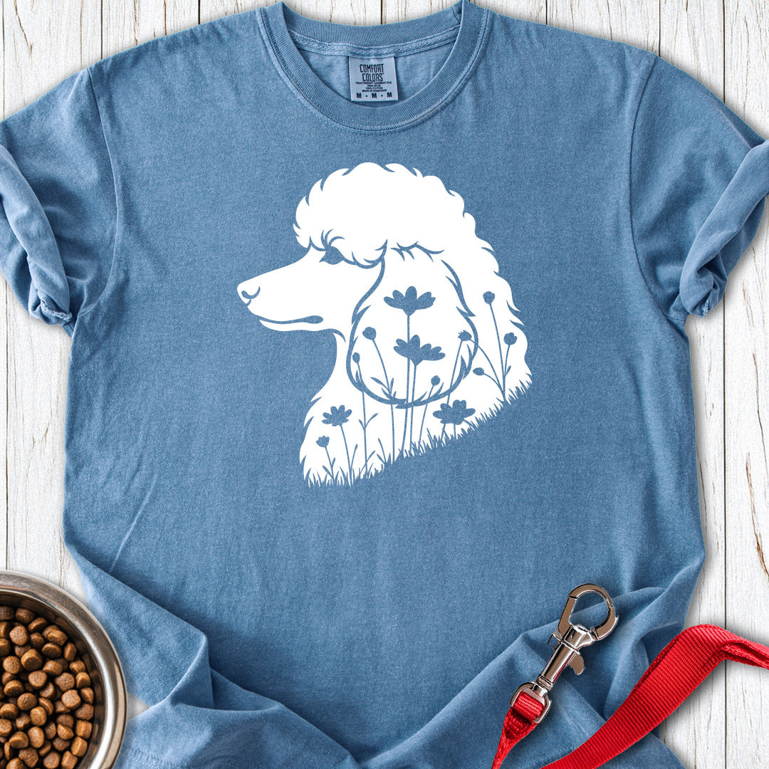 Standard Poodle Flowers 2 Premium Tee — Blue Jean