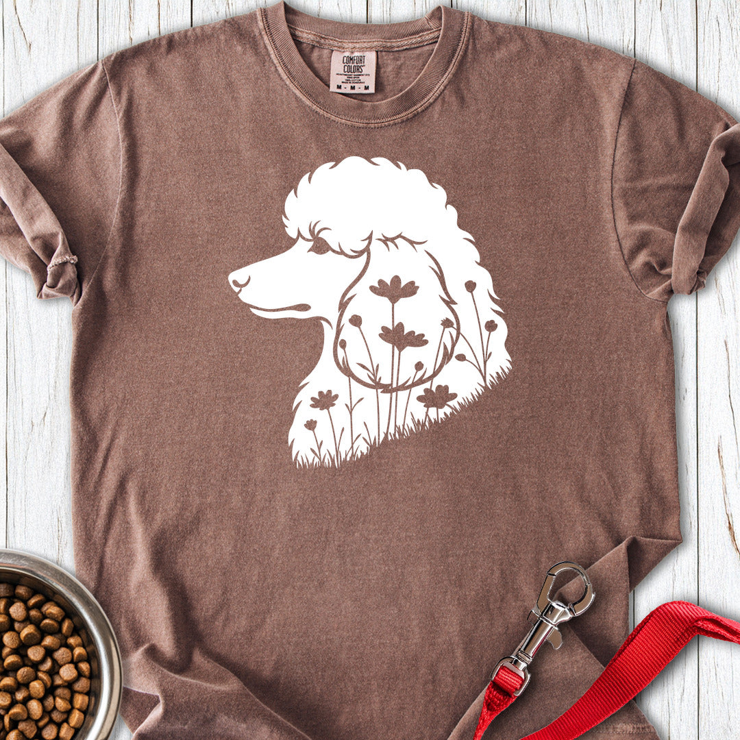 Standard Poodle Flowers 2 Premium Tee — Espresso