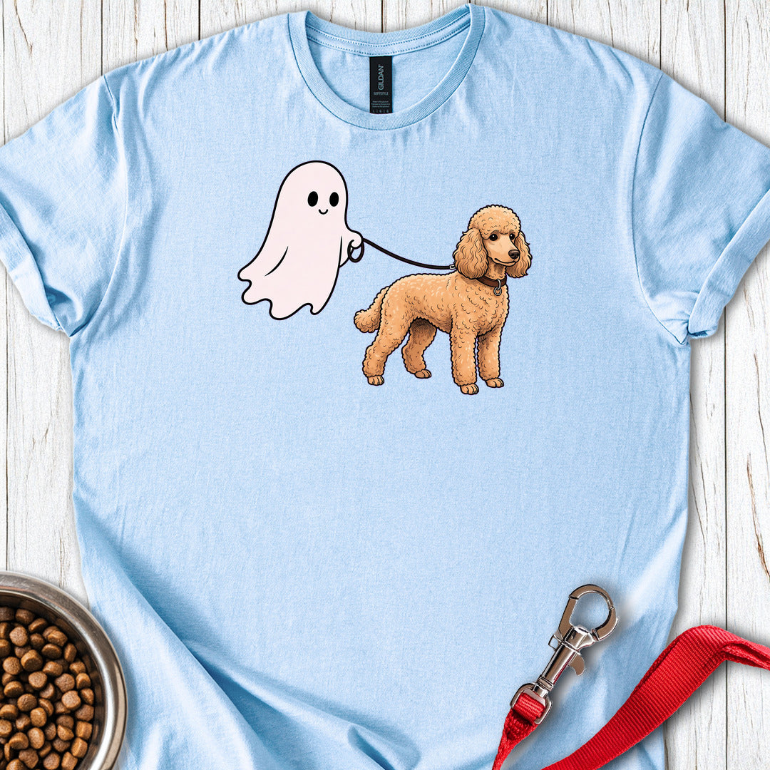 Standard Poodle Ghost Walk Apricot — Light Blue