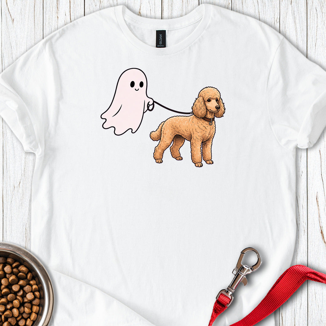 Standard Poodle Ghost Walk Apricot — White