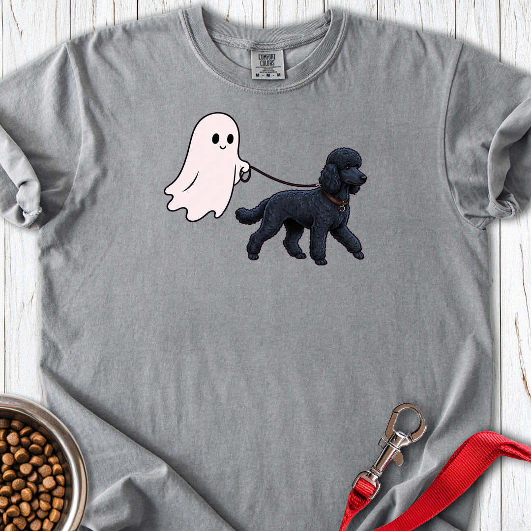 Standard Poodle Ghost Walk Black Premium Tee — Grey