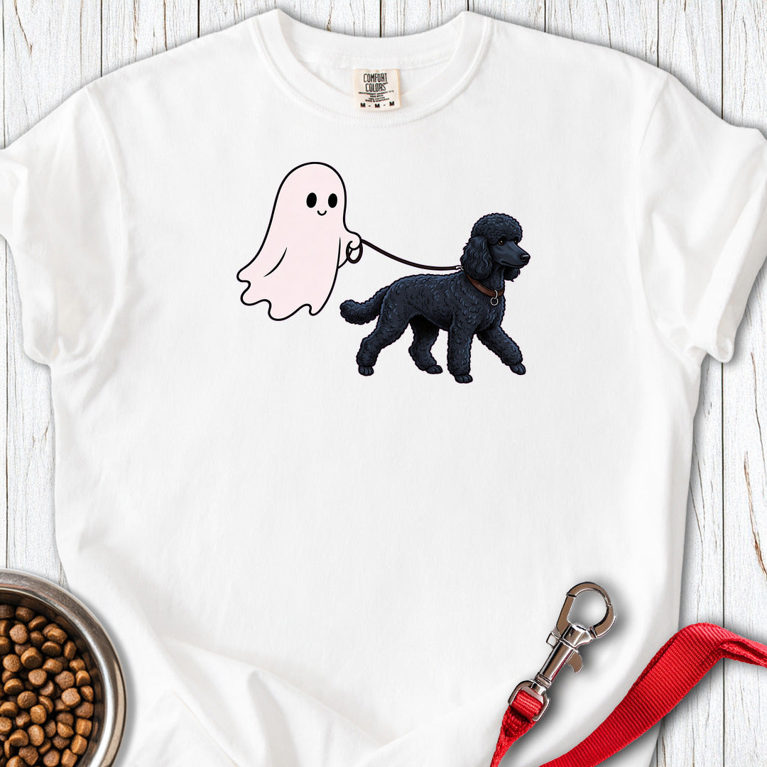 Standard Poodle Ghost Walk Black Premium Tee — White