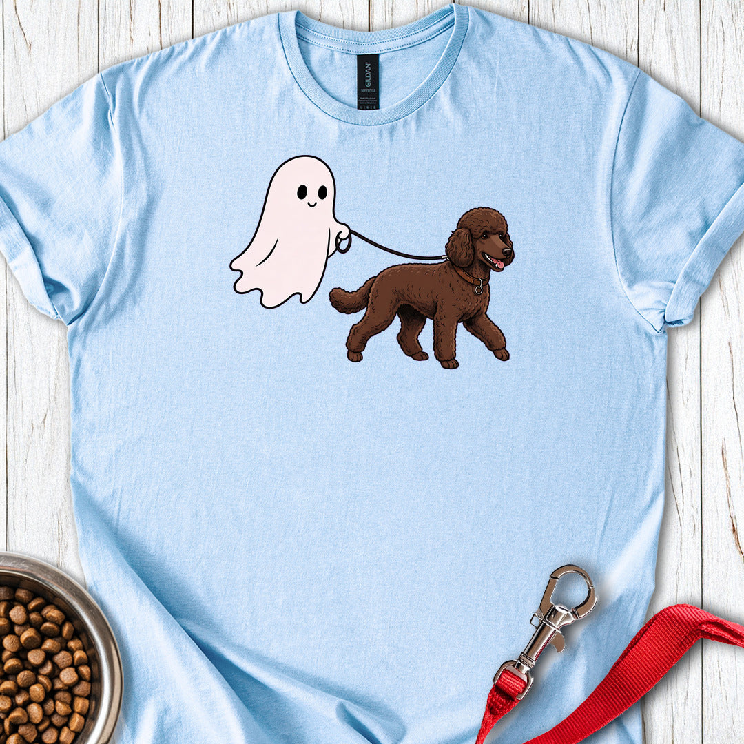 Standard Poodle Ghost Walk Chocolate — Light Blue