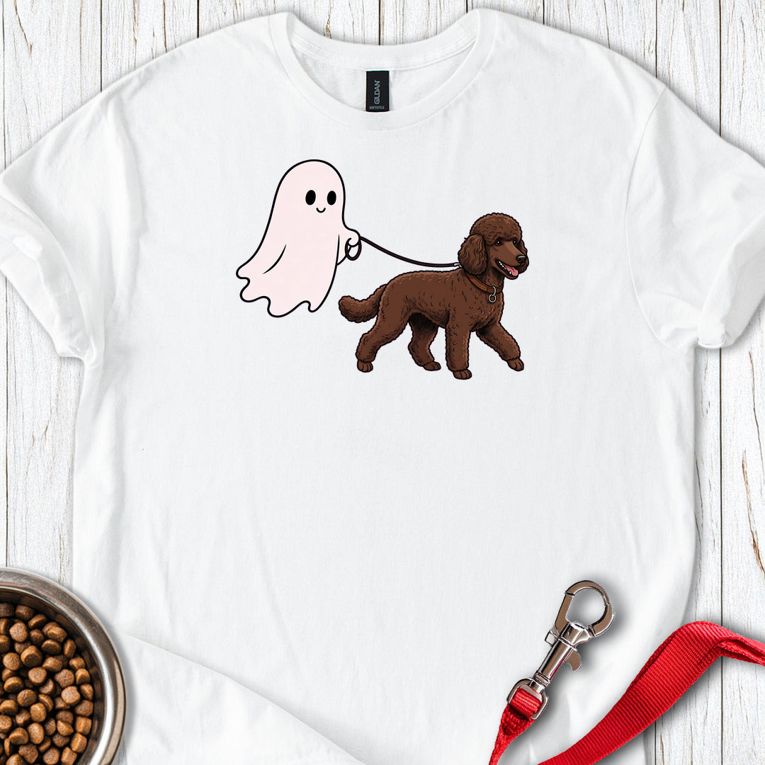 Standard Poodle Ghost Walk Chocolate — White
