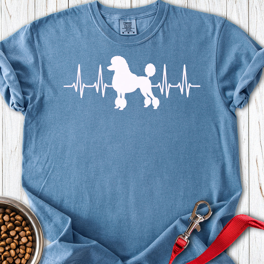 Standard Poodle Heartbeat 2 Premium Tee — Blue Jean