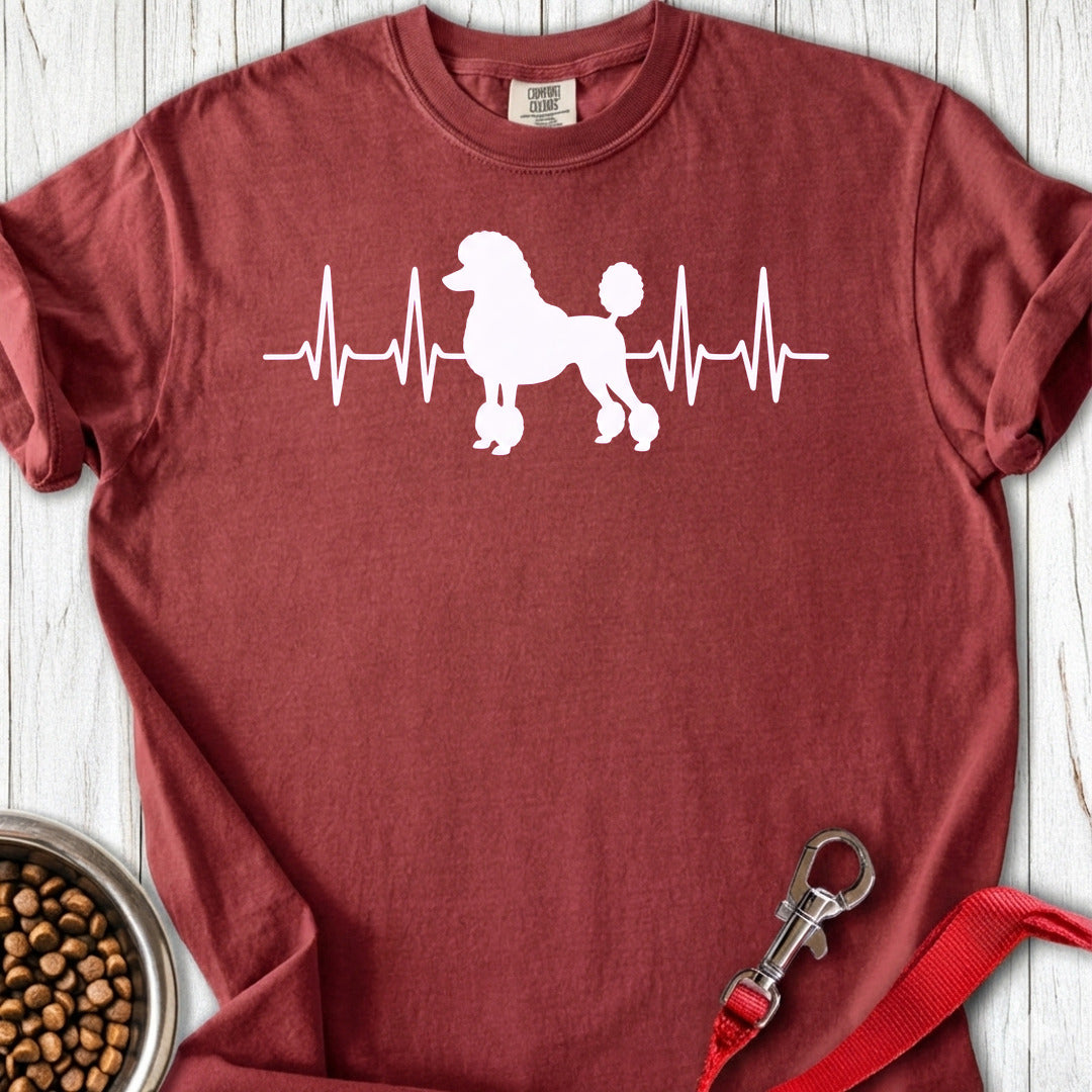 Standard Poodle Heartbeat 2 Premium Tee — Brick