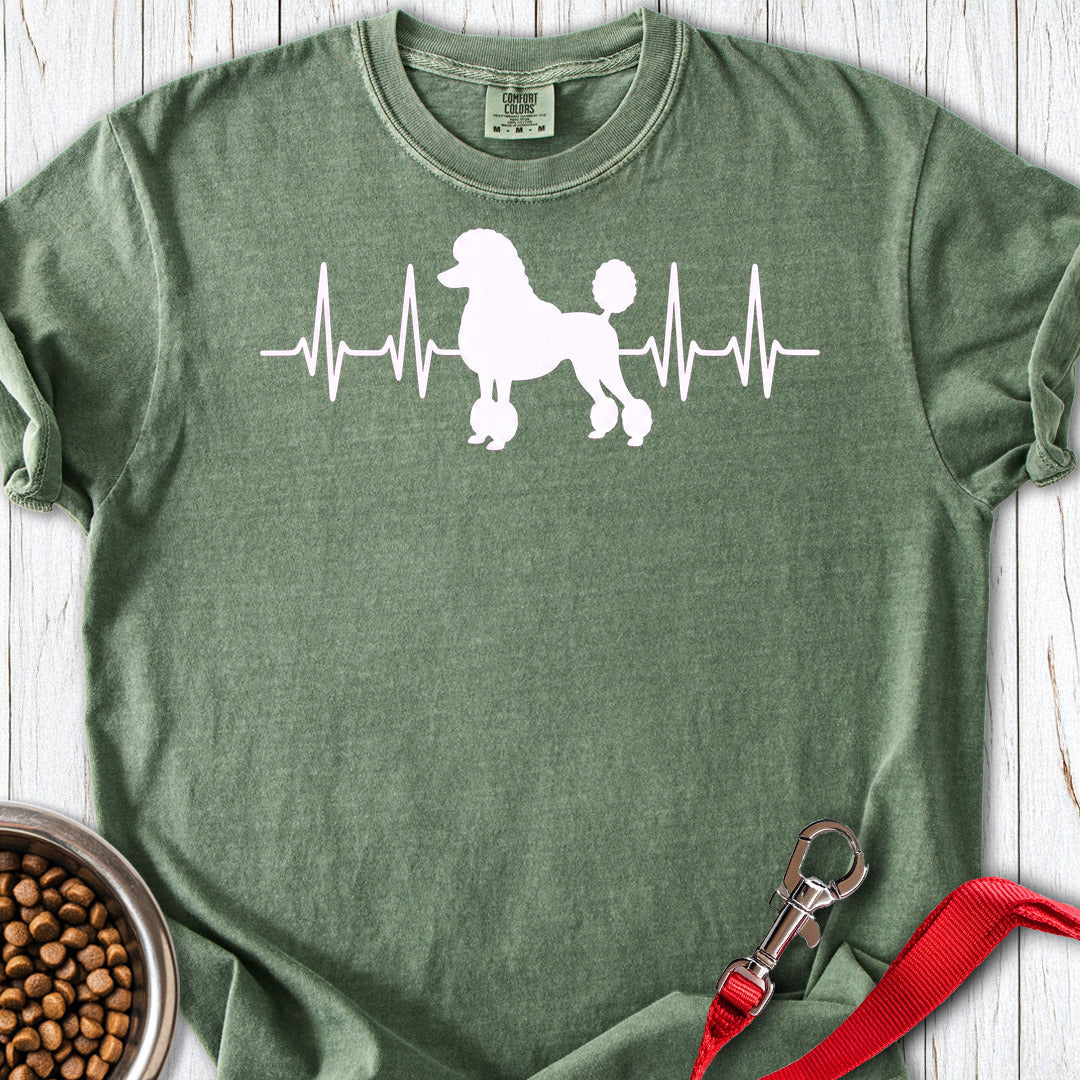 Standard Poodle Heartbeat 2 Premium Tee — Moss