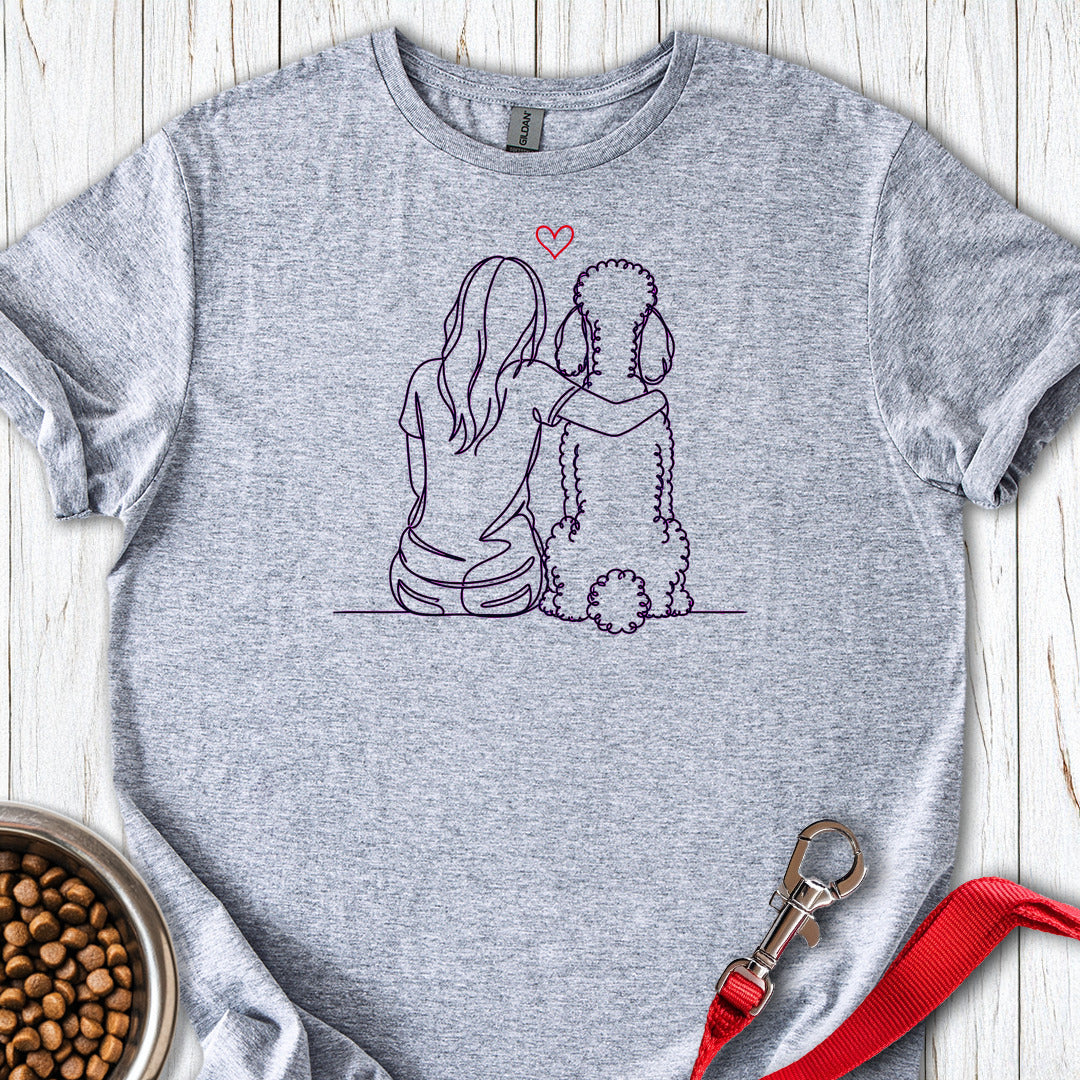Standard Poodle Hug — Sport Grey