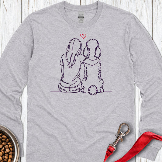Standard Poodle Hug Long Sleeve — Sport Grey