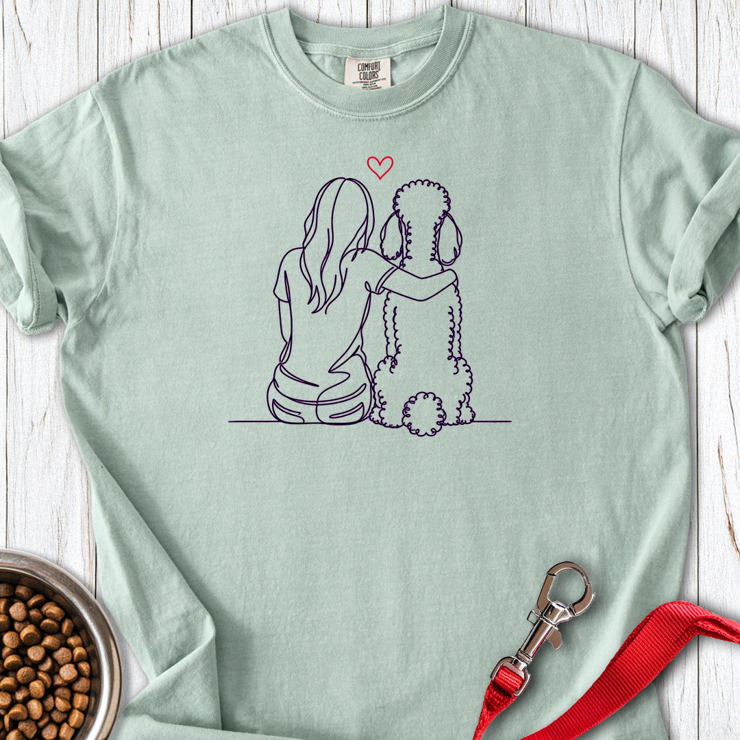Standard Poodle Hug Premium Tee — Bay