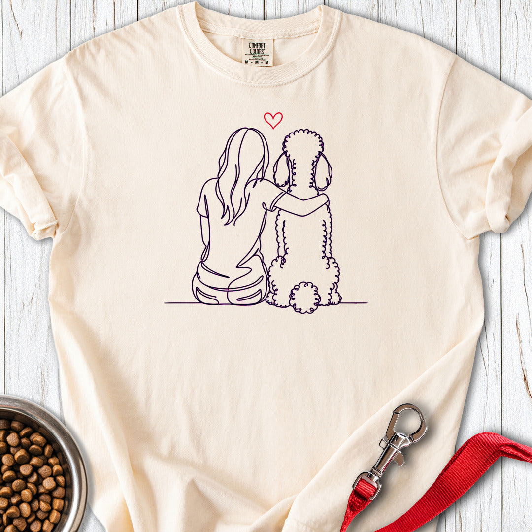 Standard Poodle Hug Premium Tee — Ivory