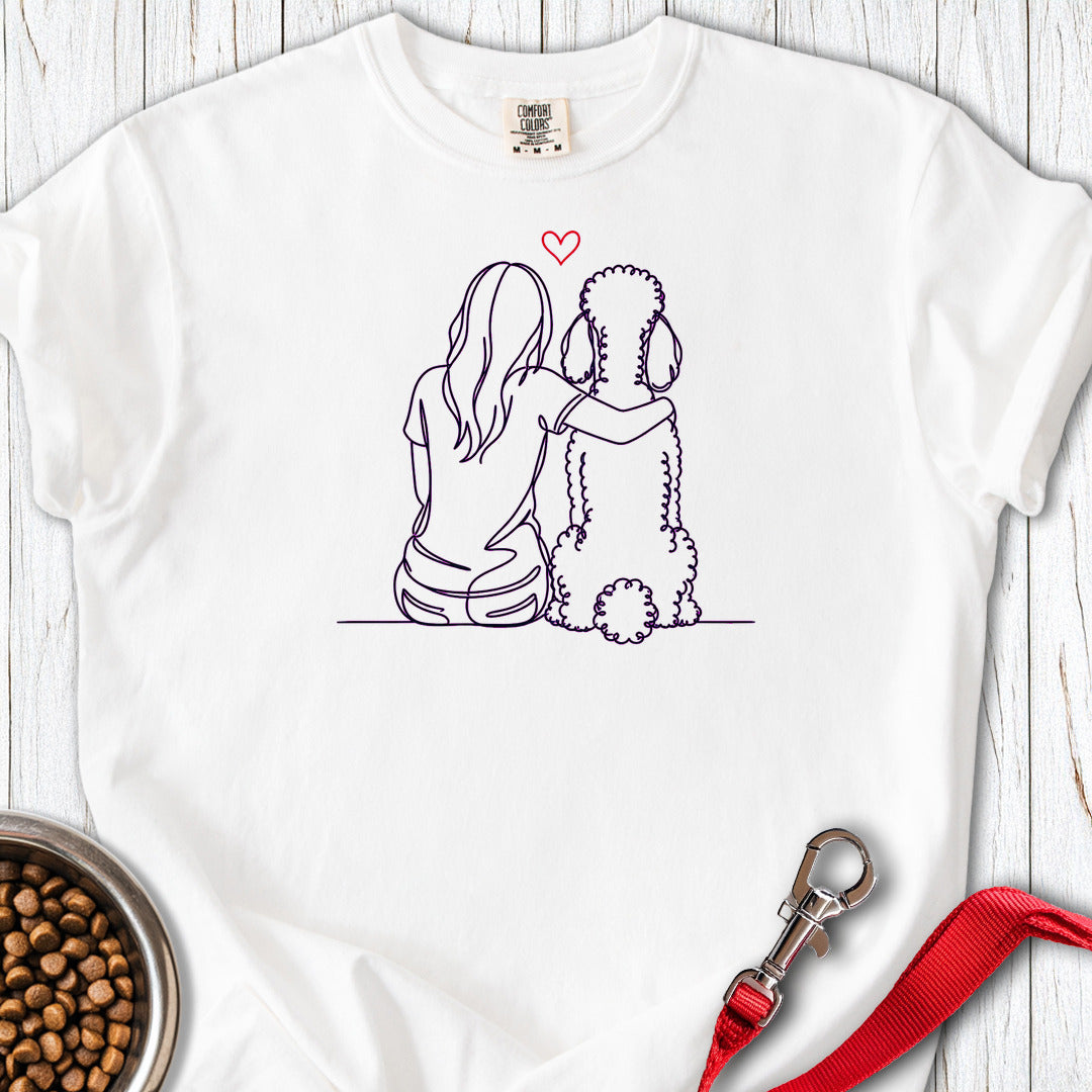 Standard Poodle Hug Premium Tee — White