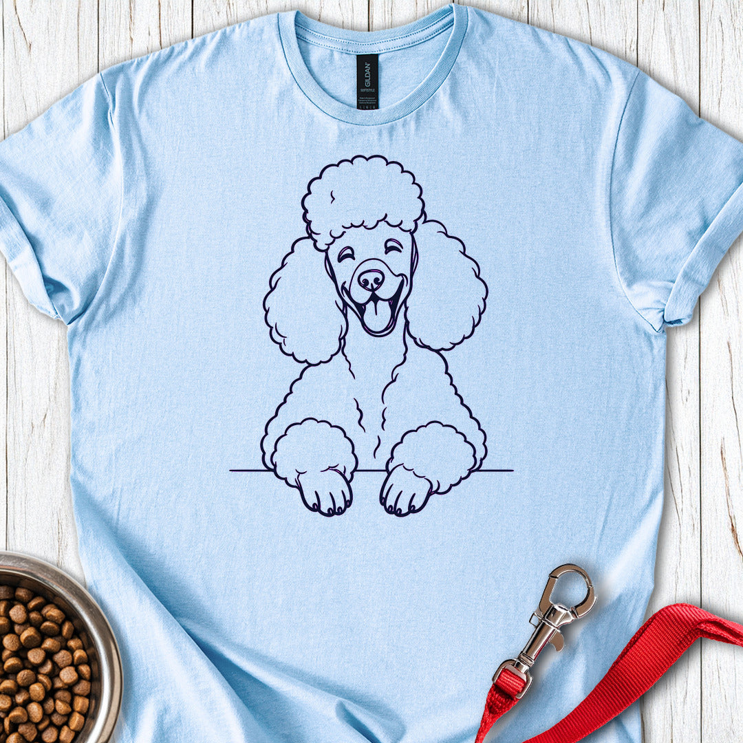 Standard Poodle Lineart — Light Blue
