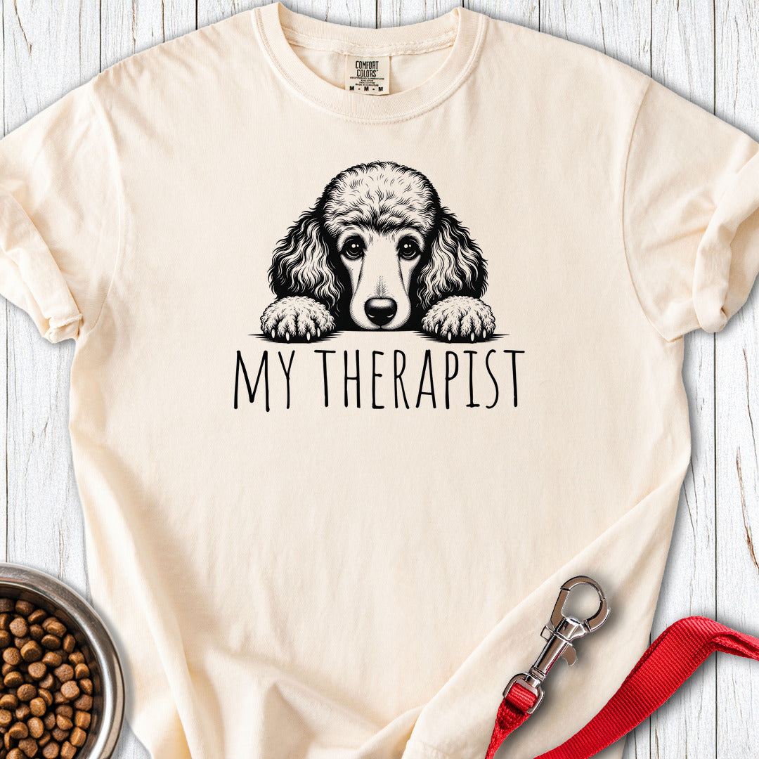Standard Poodle My Therapist 2 Premium Tee — Ivory