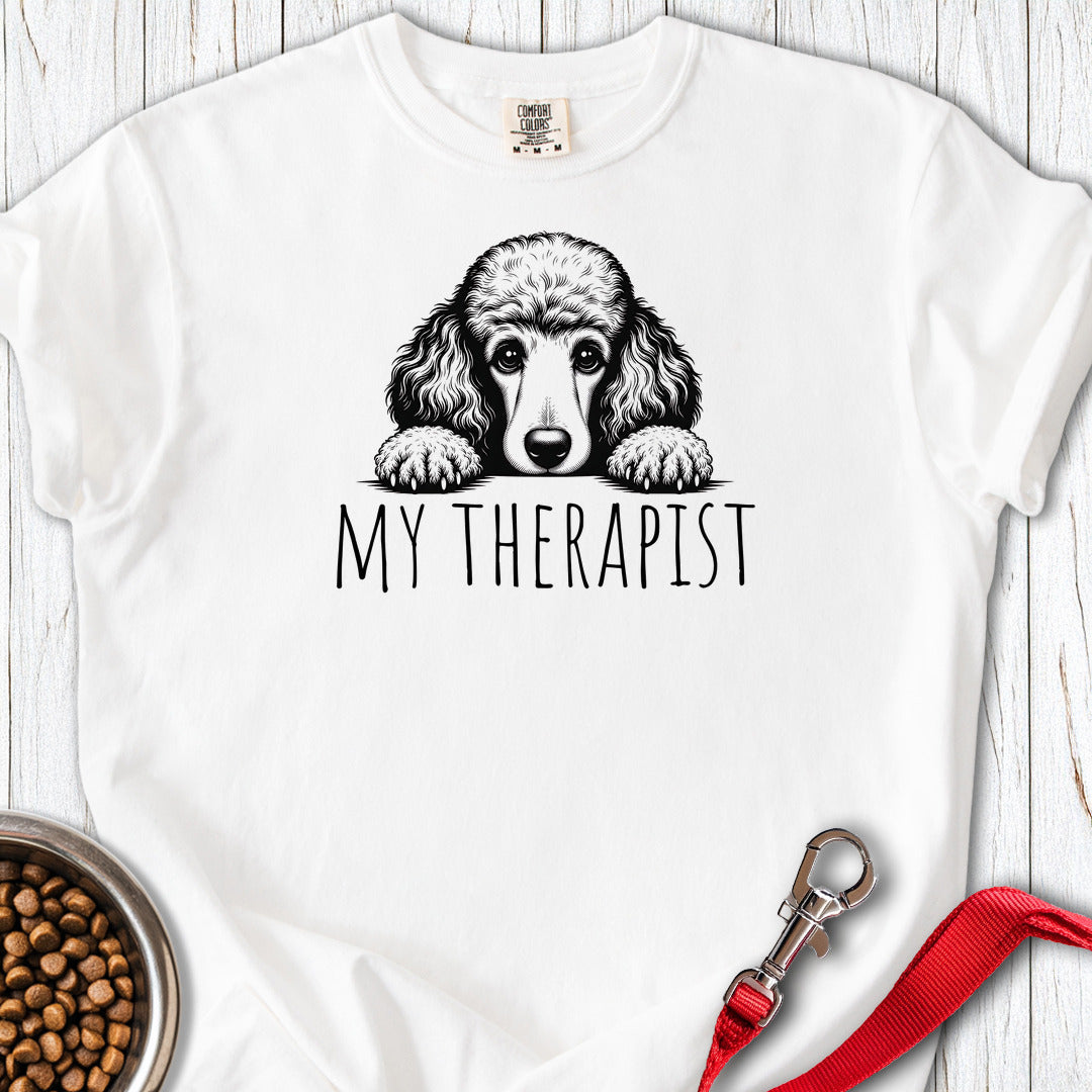 Standard Poodle My Therapist 2 Premium Tee — White