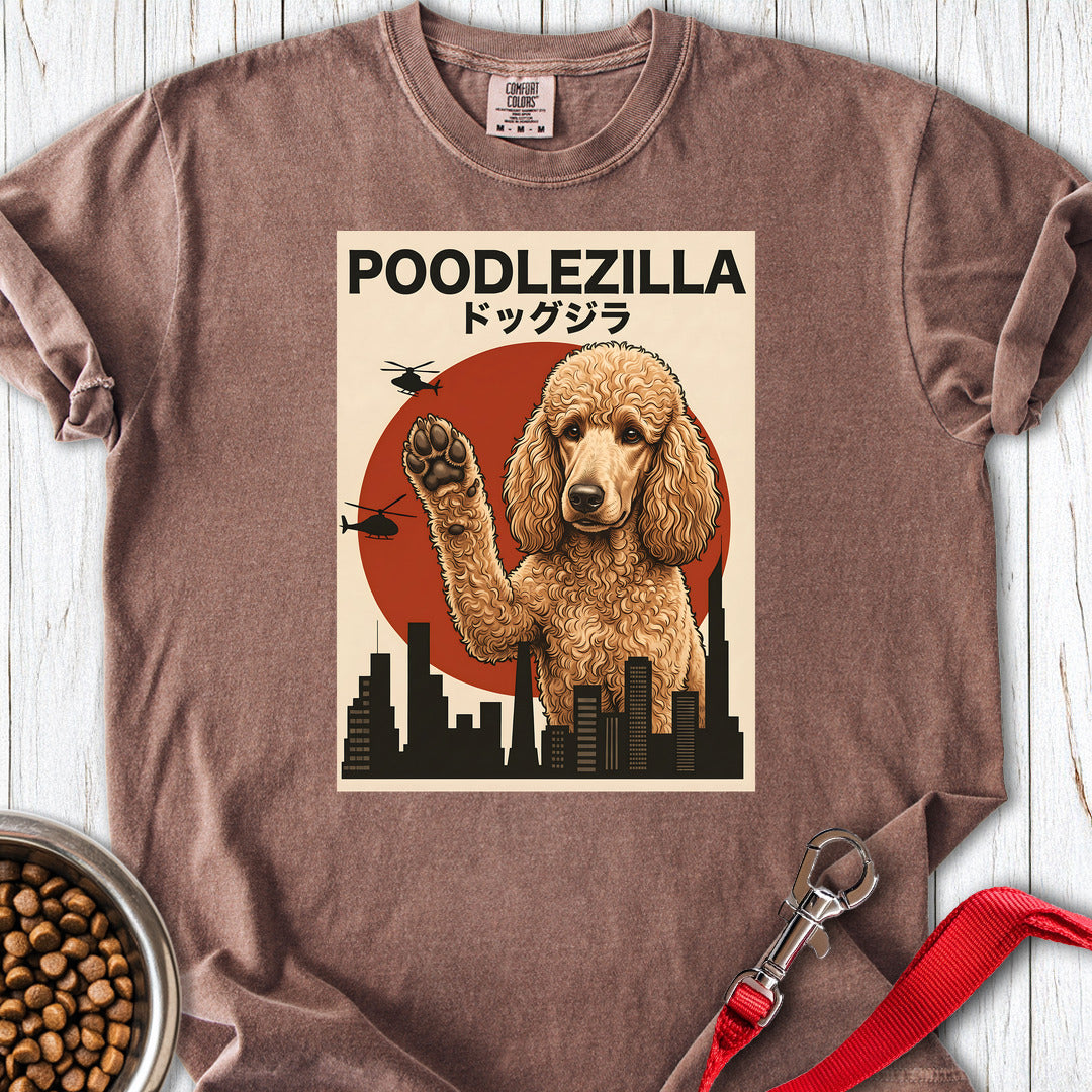 Standard Poodle Poodlezilla Apricot Premium Tee — Espresso