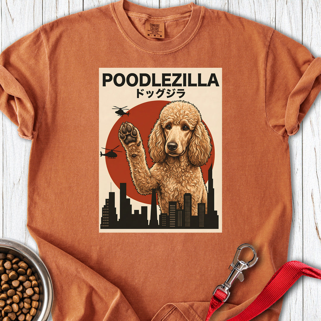 Standard Poodle Poodlezilla Apricot Premium Tee — Yam