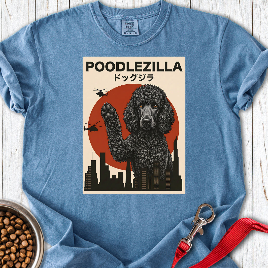 Standard Poodle Poodlezilla Black Premium Tee — Blue Jean