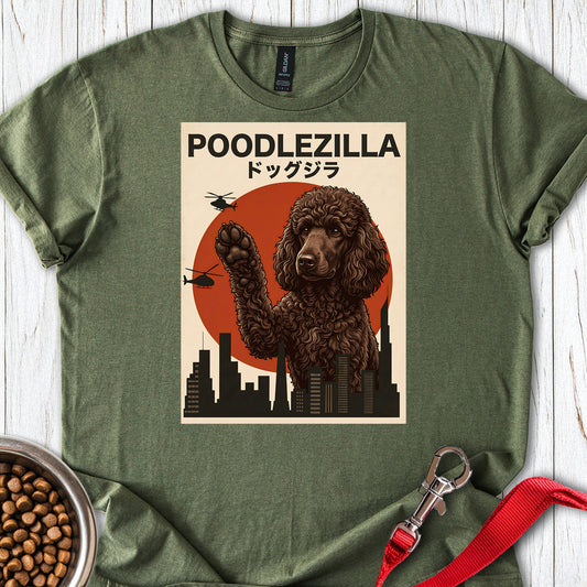 Standard Poodle Poodlezilla Chocolate — Military Green