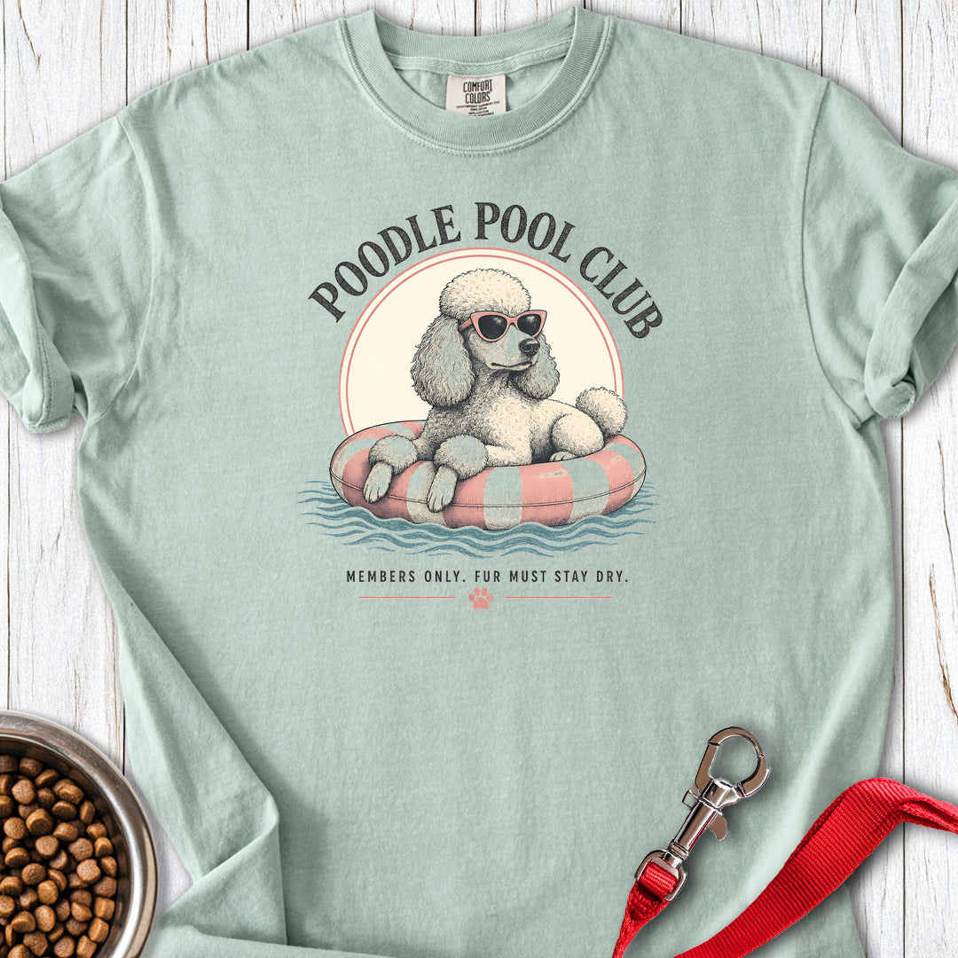 Standard Poodle Pool Club Premium Tee — Bay