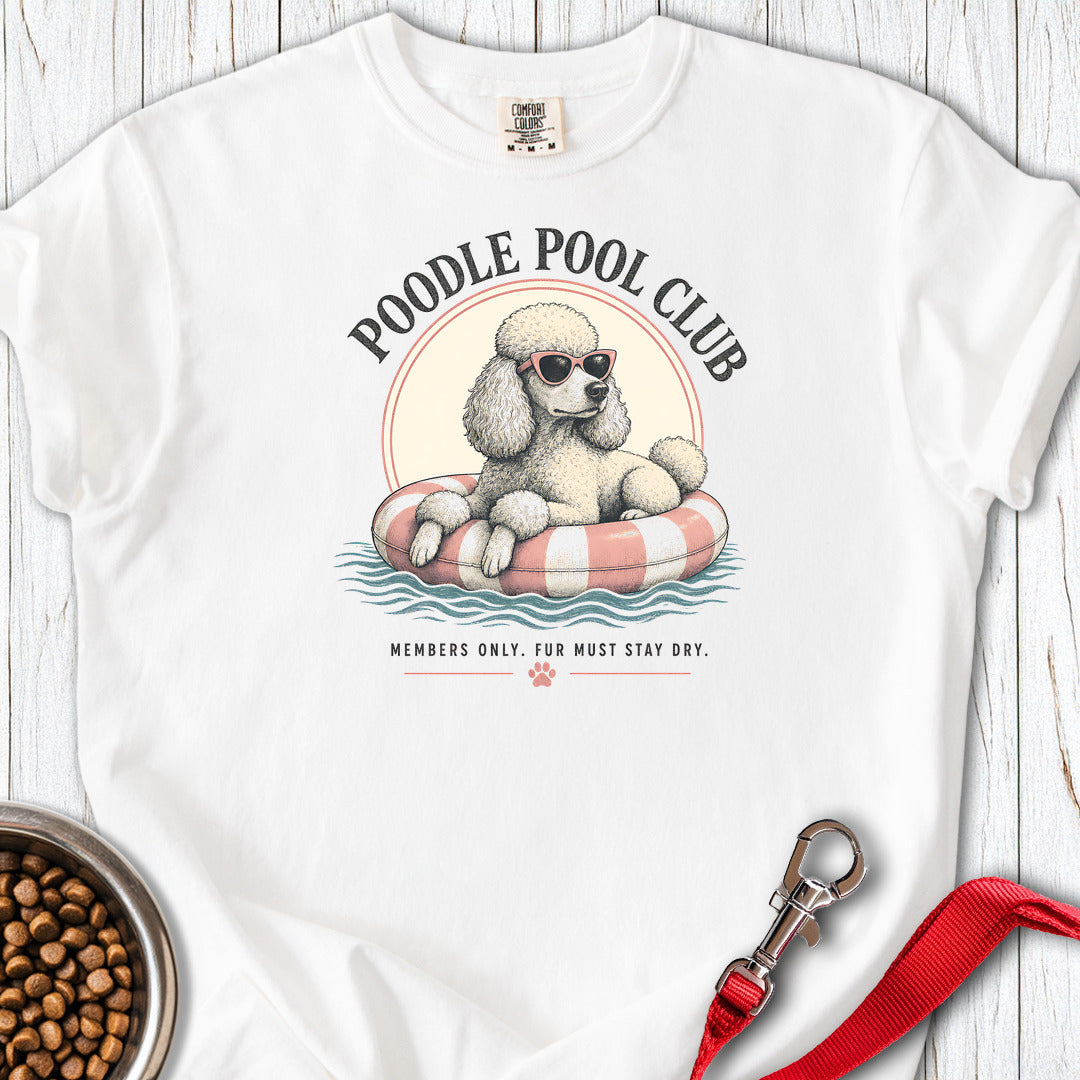 Standard Poodle Pool Club Premium Tee — White