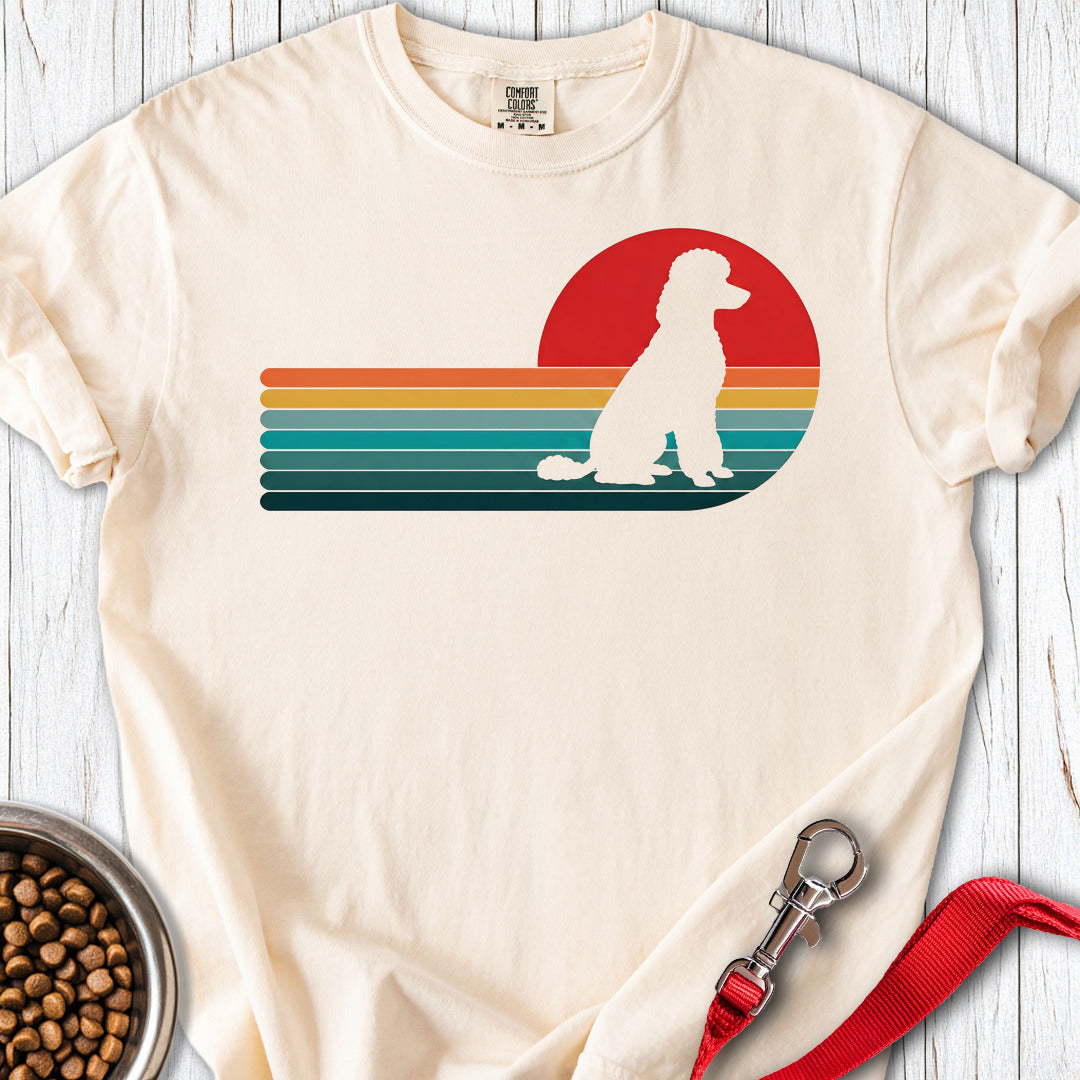 Standard Poodle Retro Sunset 2 Premium Tee — Ivory