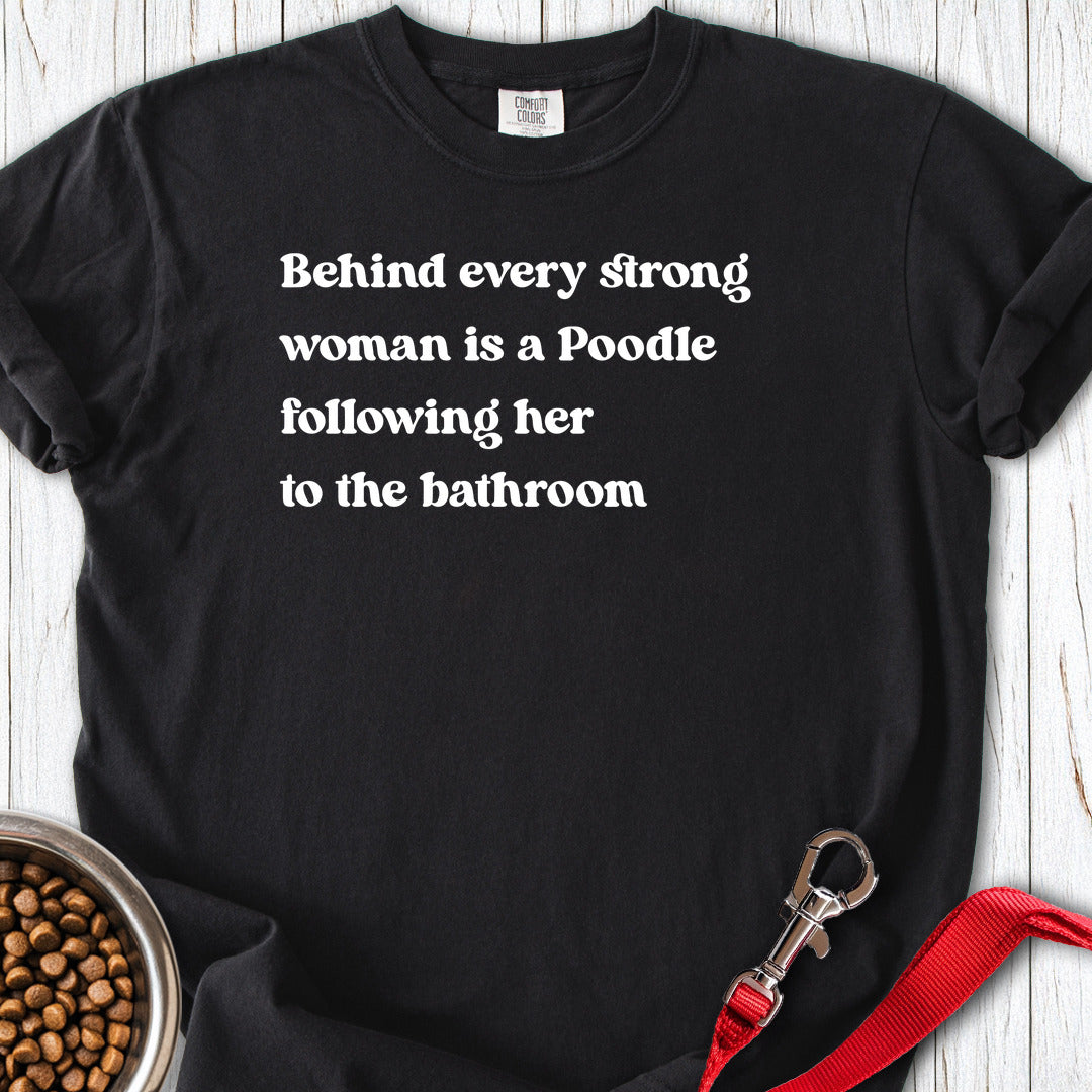 Standard Poodle Strong Woman Premium Tee — Black