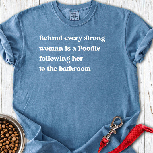 Standard Poodle Strong Woman Premium Tee — Blue Jean