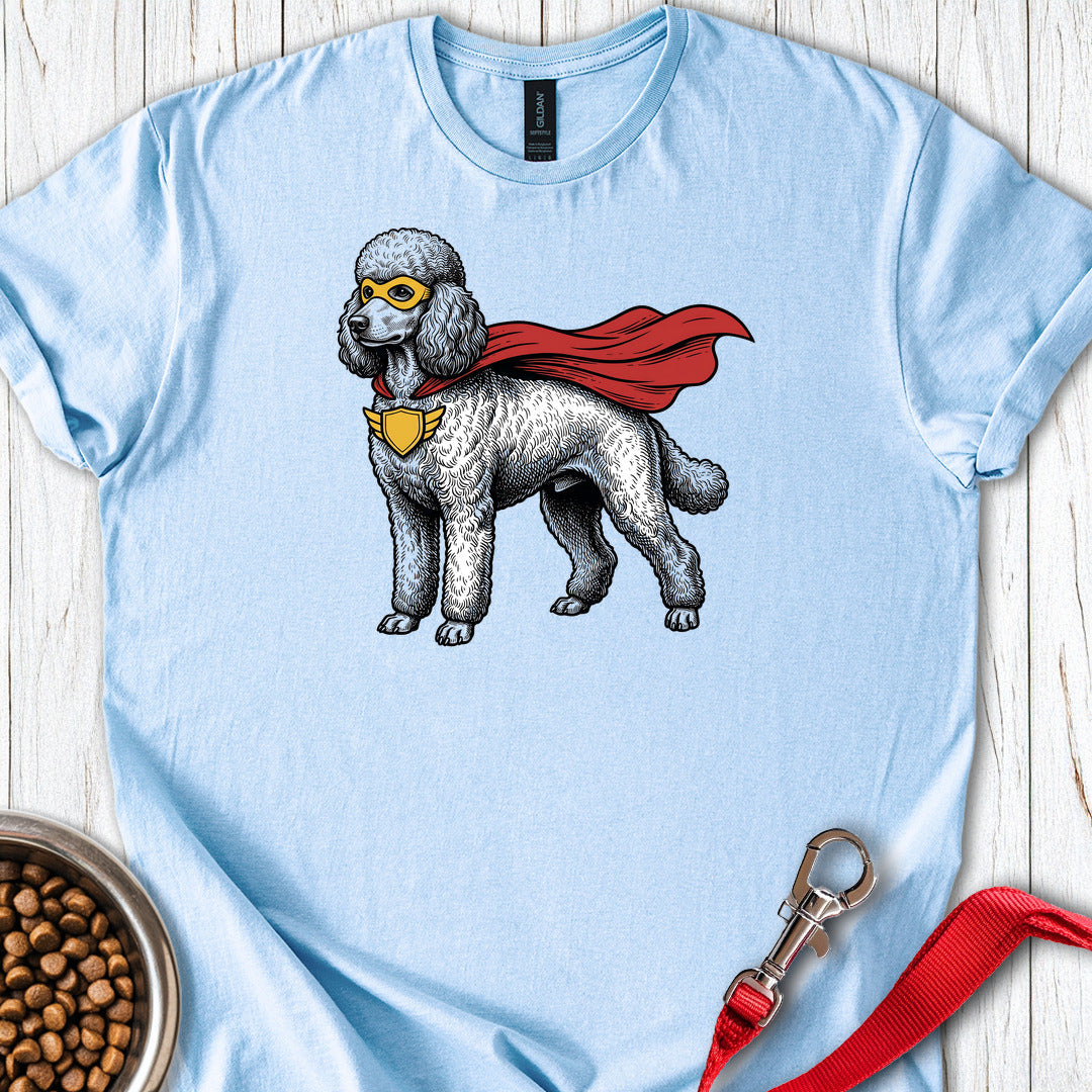 Standard Poodle Superhero — Light Blue