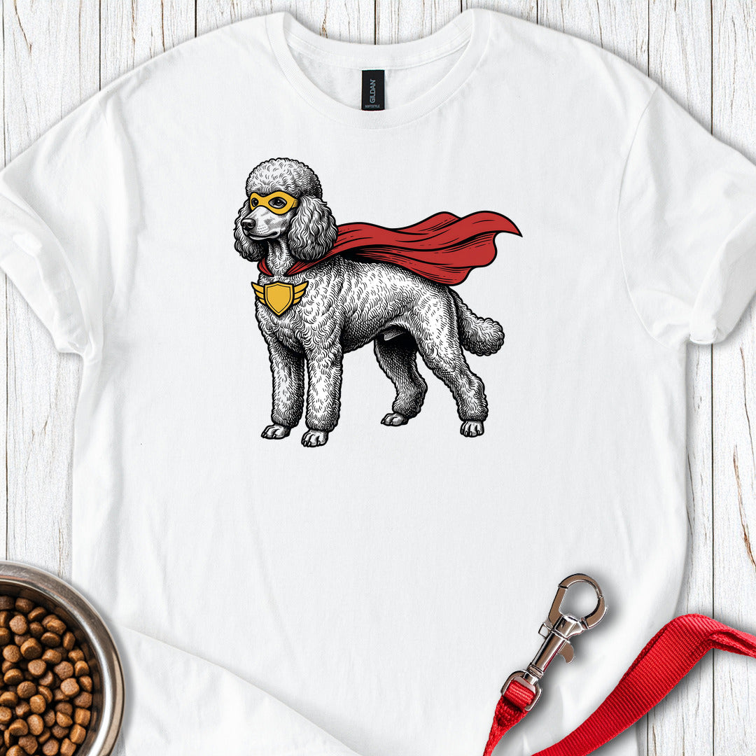 Standard Poodle Superhero — White