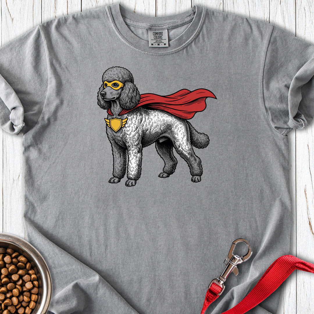 Standard Poodle Superhero Premium Tee — Grey