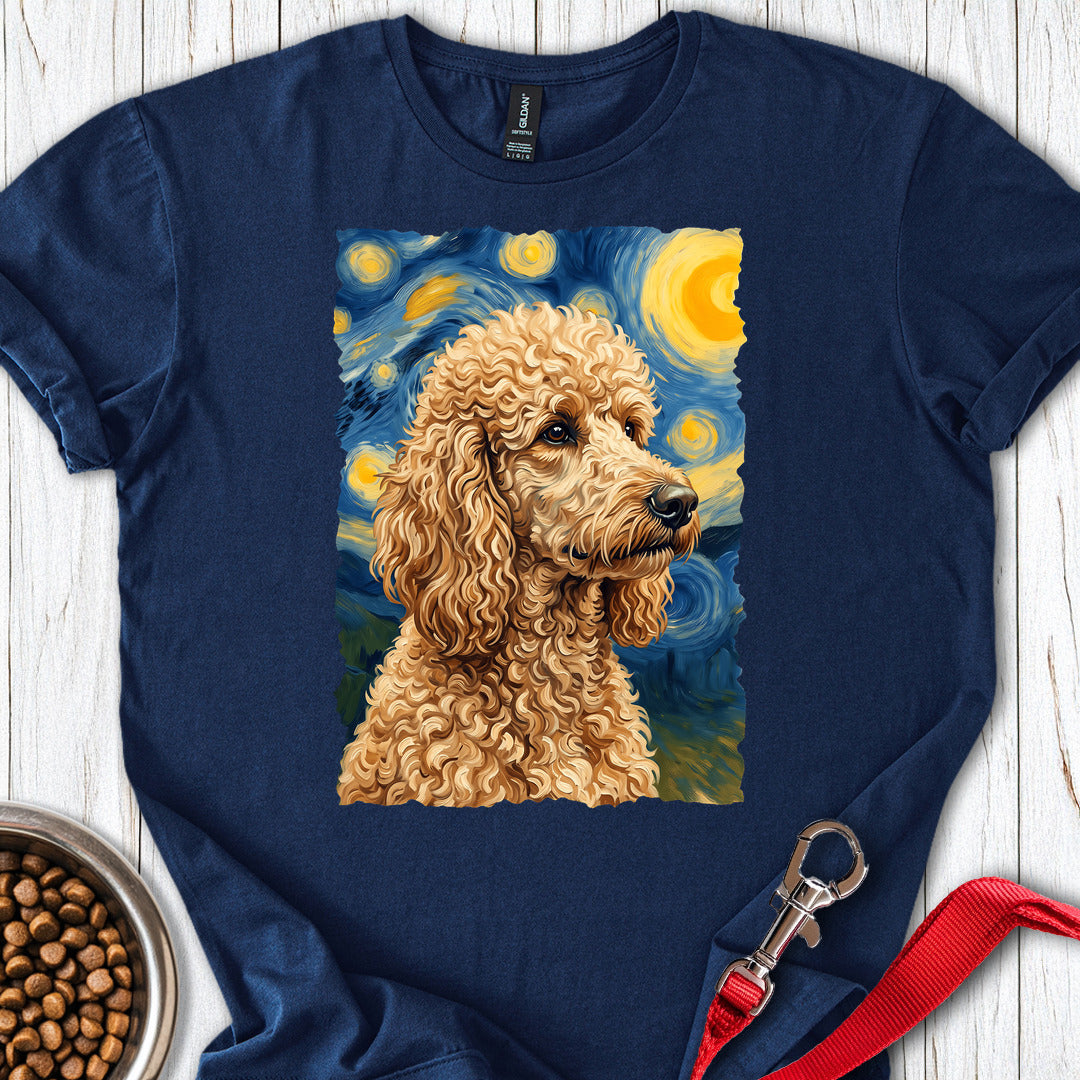 Standard Poodle Van Gogh Apricot — Navy