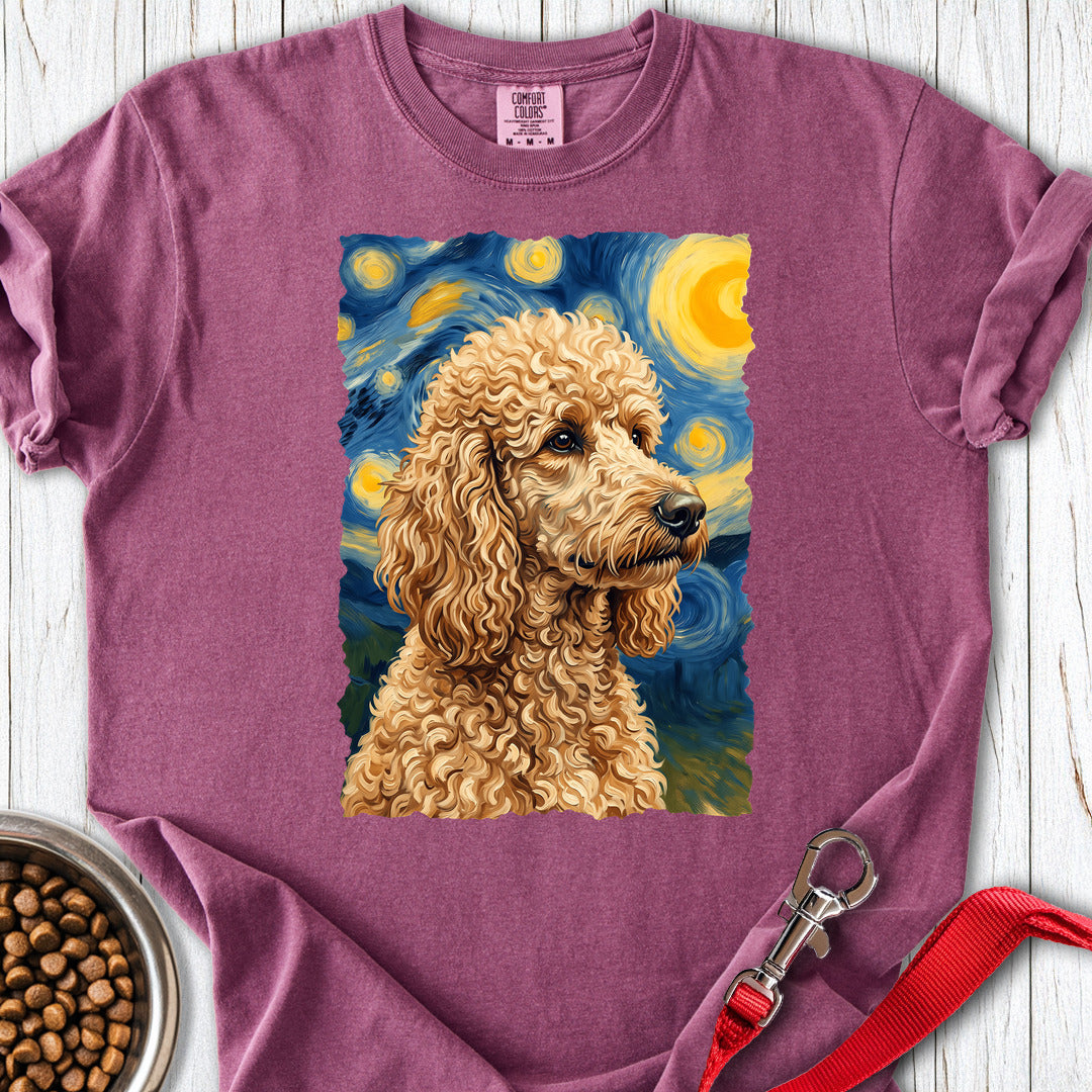 Standard Poodle Van Gogh Apricot Premium Tee — Berry