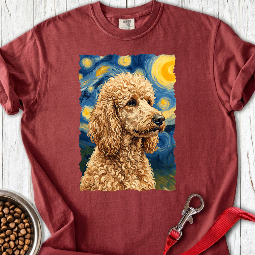 Standard Poodle Van Gogh Apricot Premium Tee — Brick