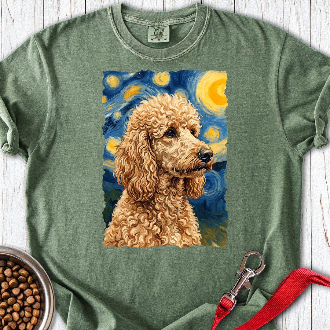 Standard Poodle Van Gogh Apricot Premium Tee — Moss