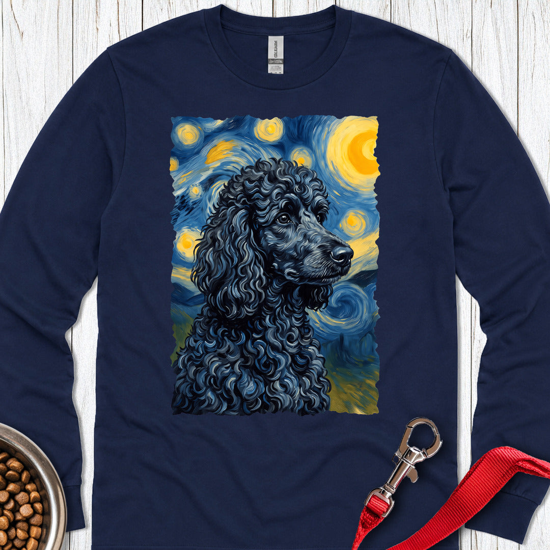 Standard Poodle Van Gogh Black Long Sleeve Navy
