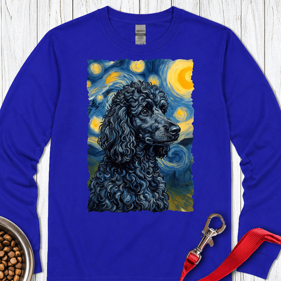Standard Poodle Van Gogh Black Long Sleeve Royal