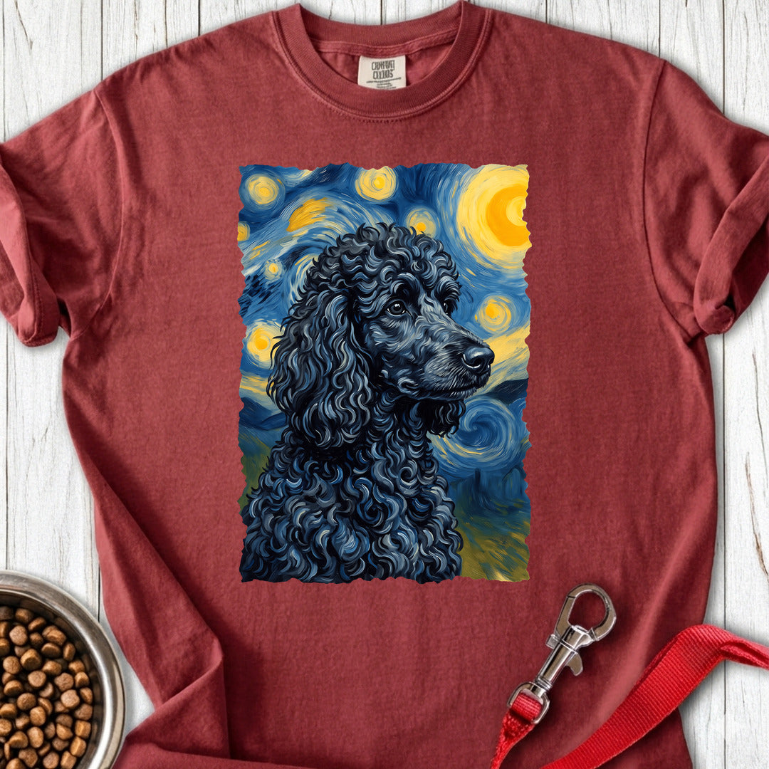 Standard Poodle Van Gogh Black Premium Tee — Brick